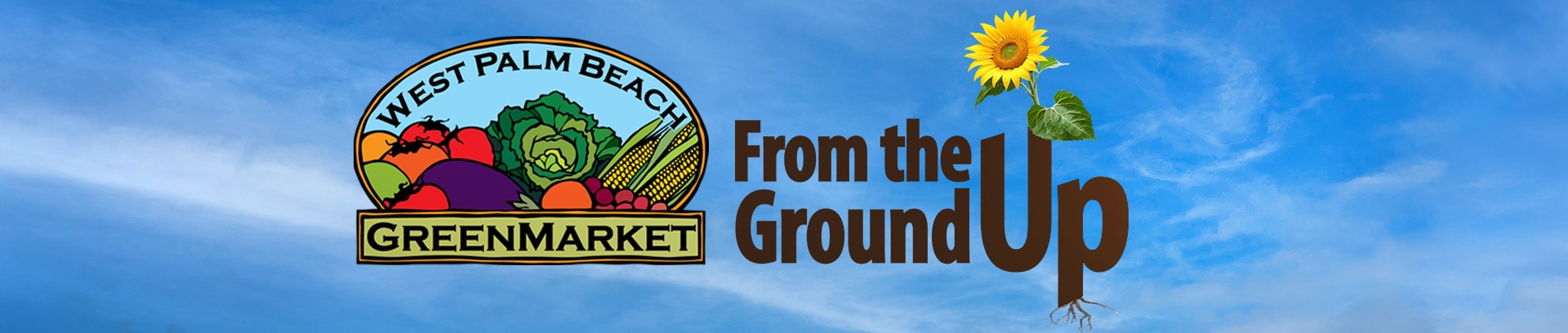 West Palm Beach GreenMarket Logo with slogan: From the Ground Up