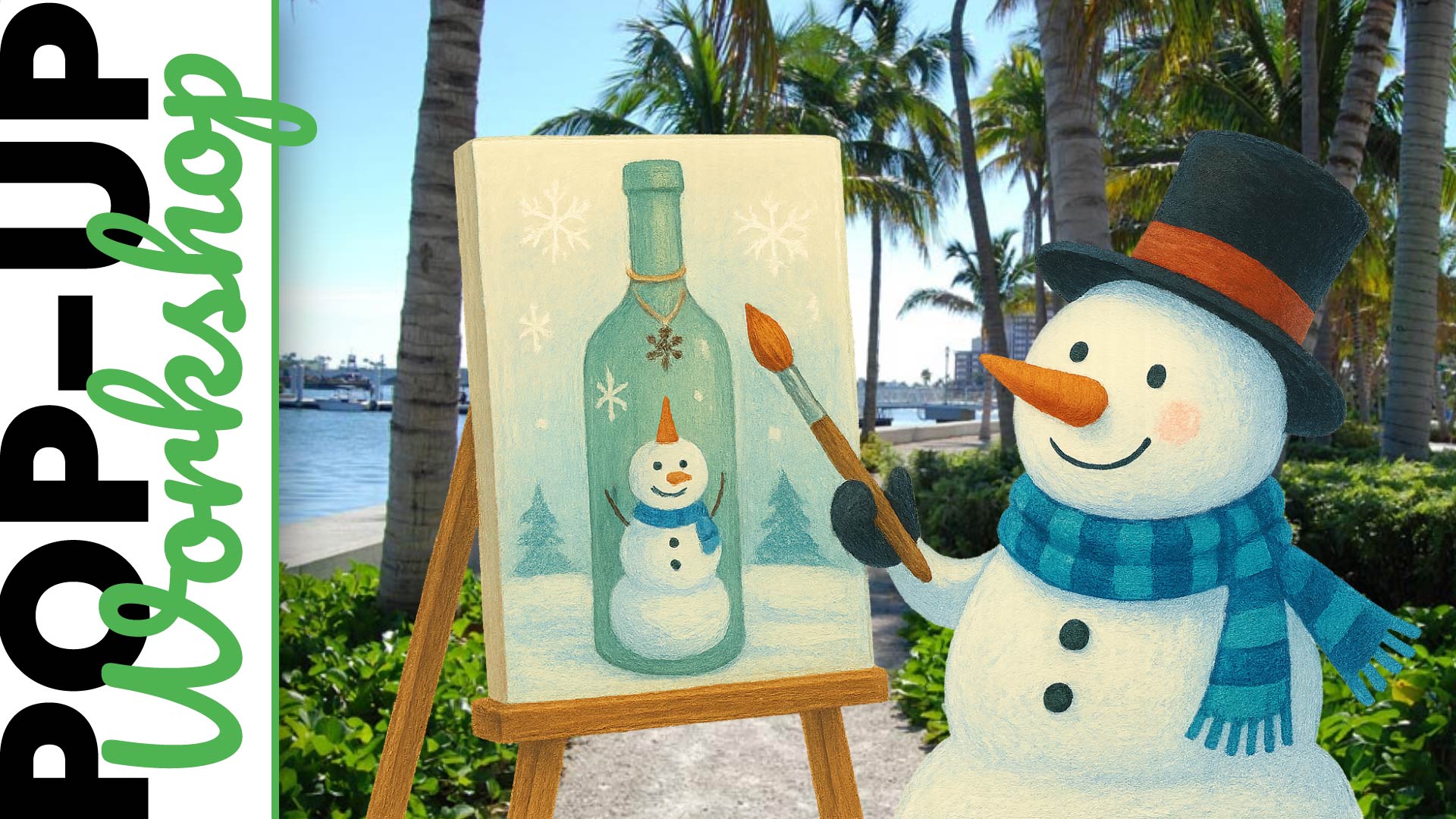 WPB GreenMarket Pop-Up Workshop: Snow & Glow Paint & Sip