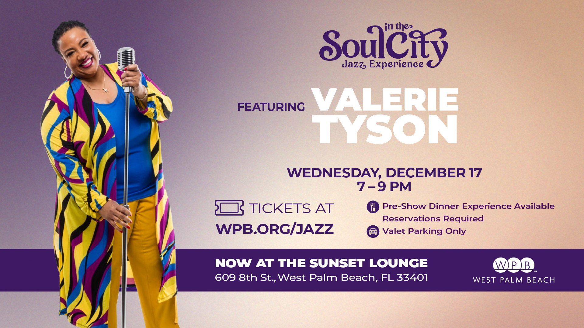 Soul in the City Jazz Experience featuring Valerie Tyson at the Sunset Lounge