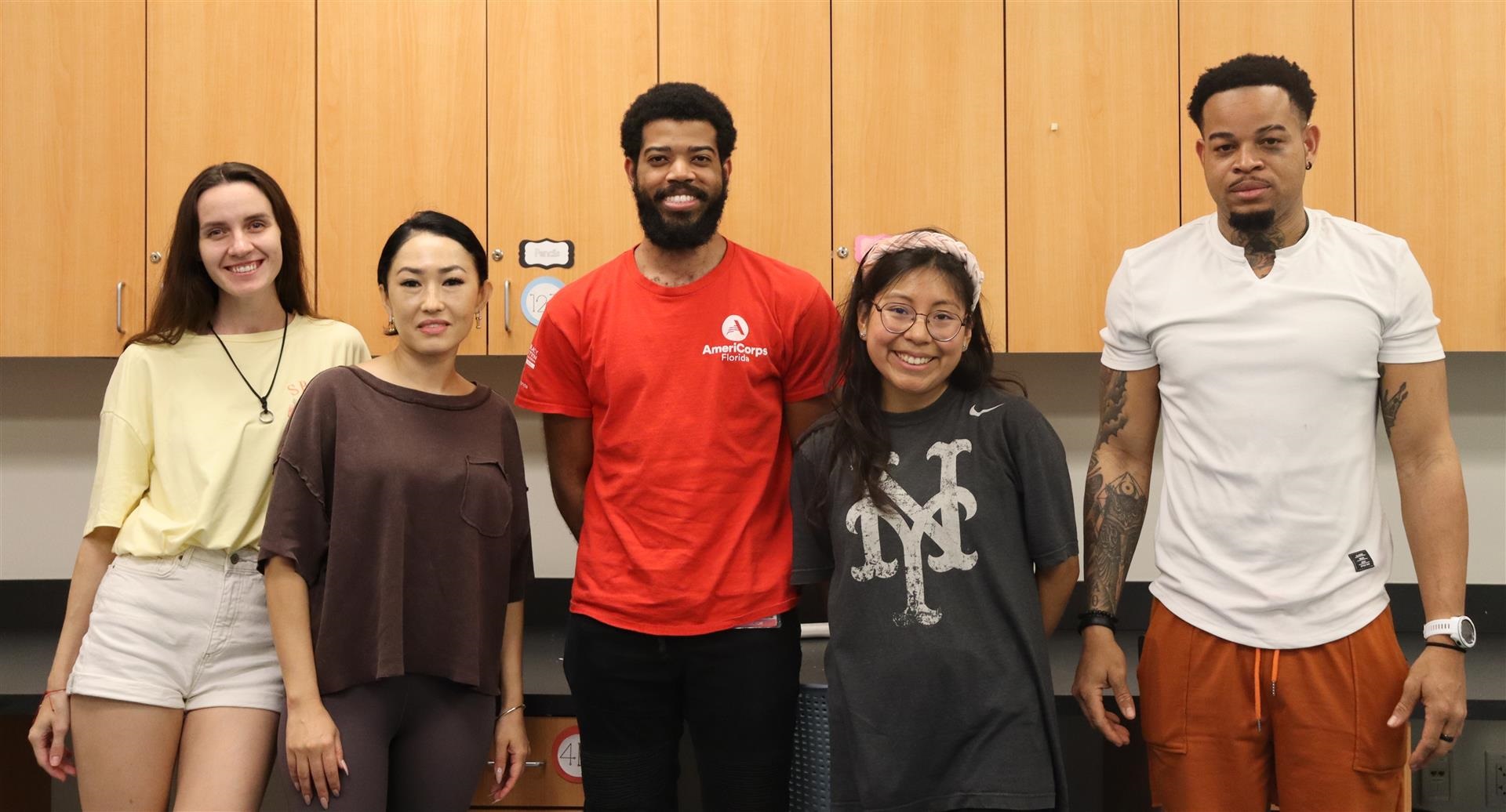 ESOL students smiling