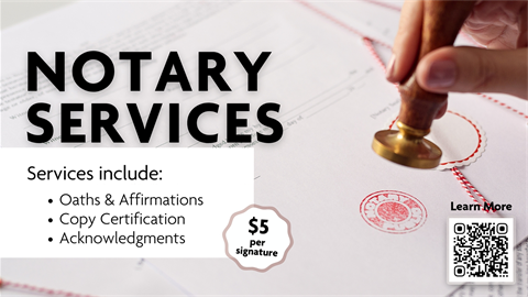 Notary Services with QR Code Acknowledgement Oaths and Affirmations Copy Certification
