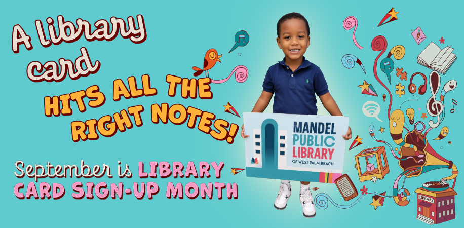 A library card hits all the right notes! September is Library Card Sign-Up Month