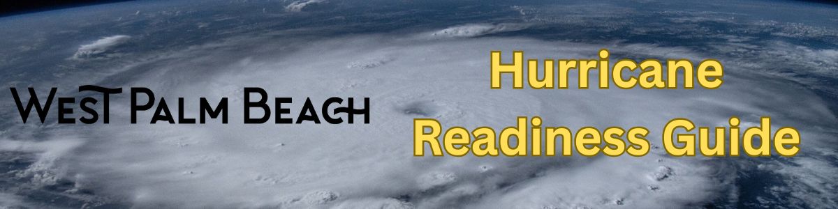 New Hurricane Readiness Guide banner showing hurricane and City logo