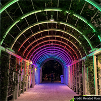 Neon lighted art tunnel