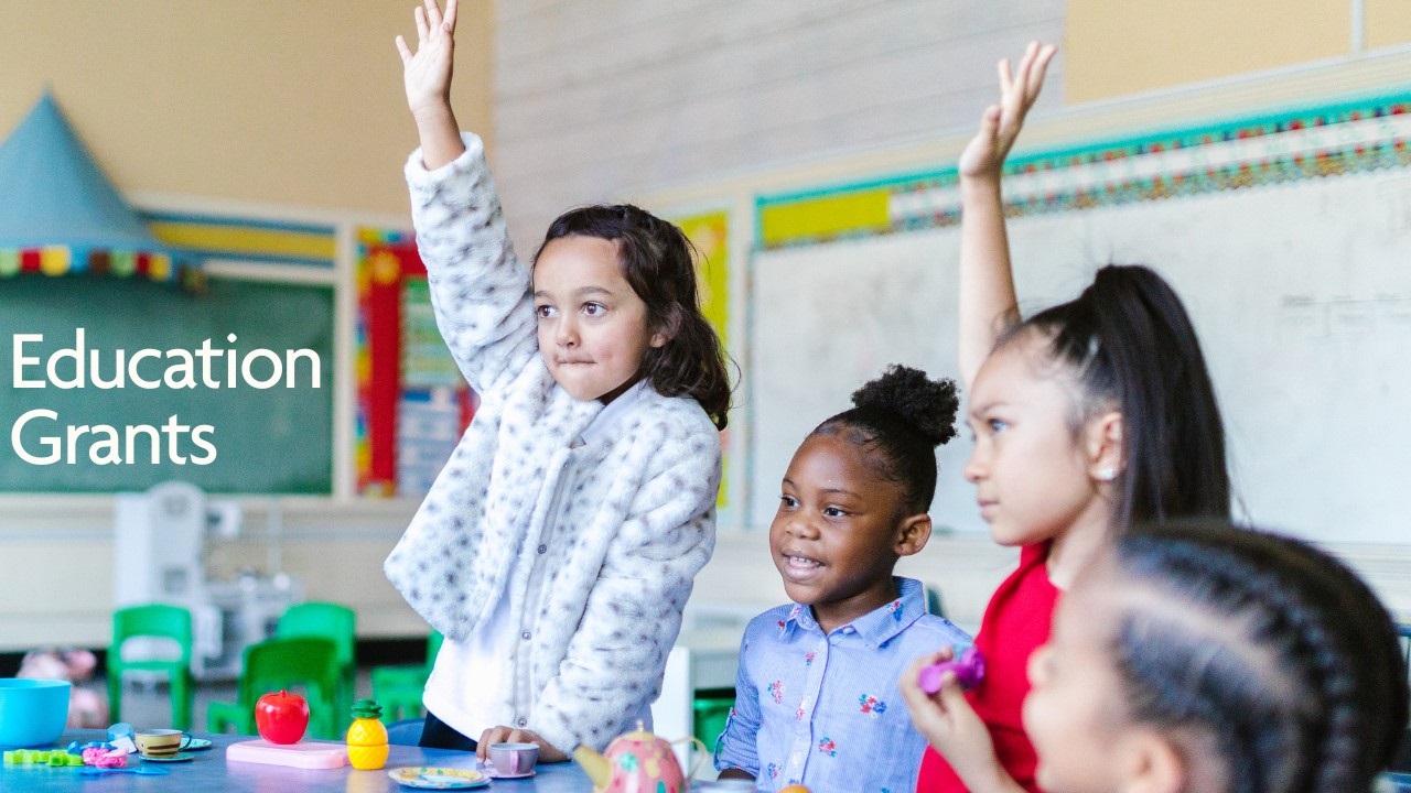 Children raising their hands