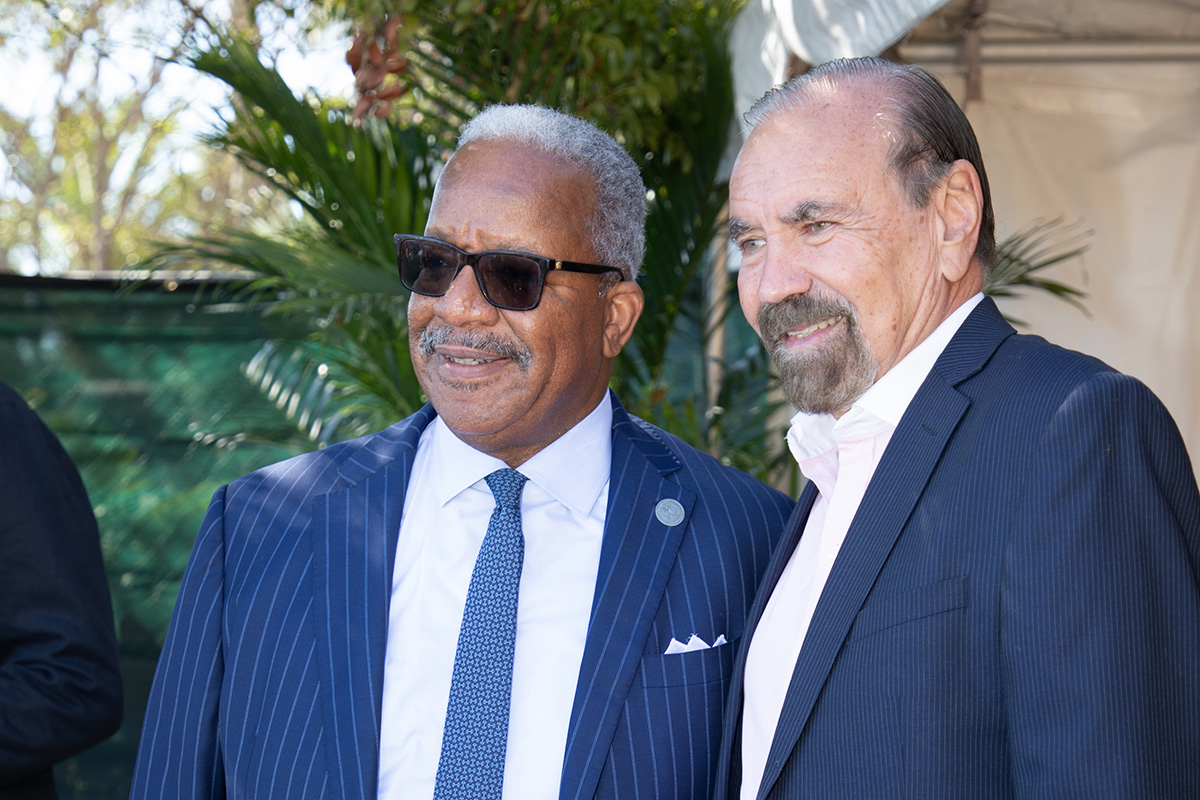 Mayor Keith A. James with Jorge Perez, Related Group CEO 