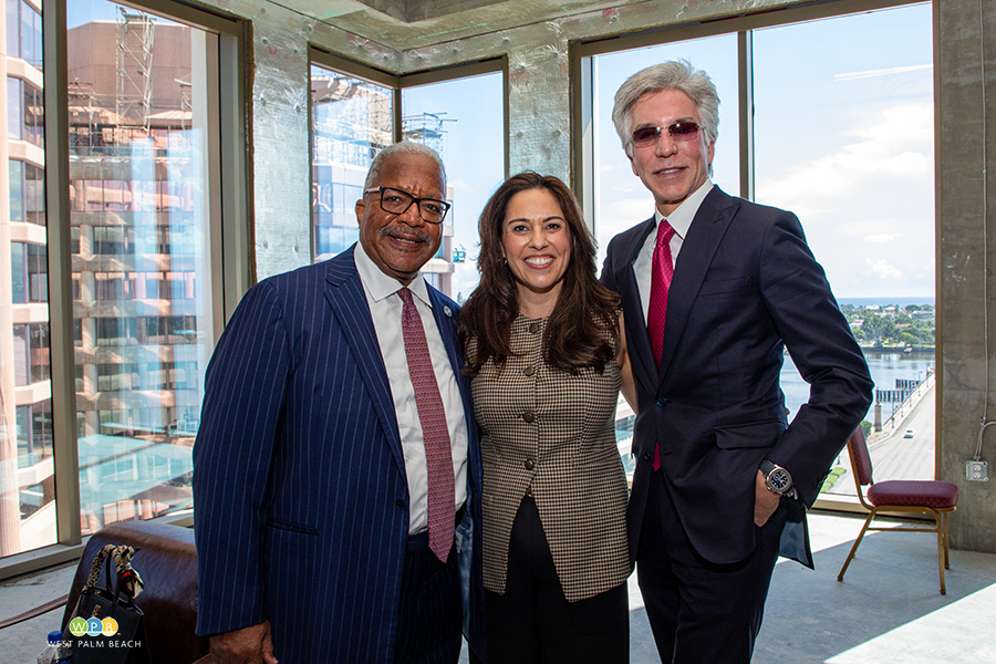 Mayor Keith A. James, City Commission President Christina Lambert and Bill McDermott, ServiceNow CEO