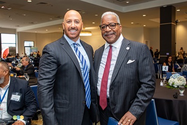 Palm Beach County Administrator Joseph Abruzzo with West Palm Beach Mayor Keith A. James