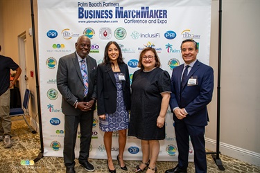 West Palm Beach Office of Small Business Enterprise staff, Frank Hayden, dirtector, Sofia Grosso, Sandy Hammerstein and Alejandro Quintero