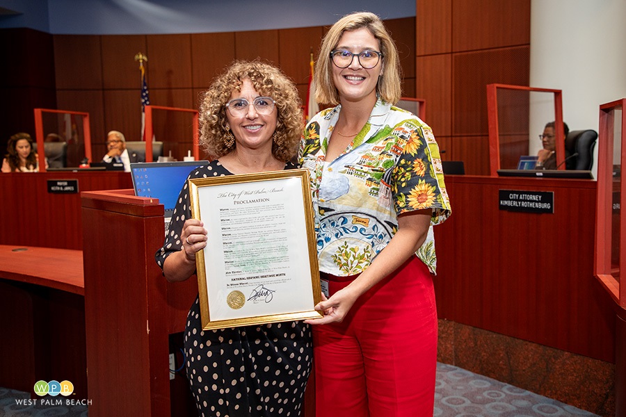 Estrella Parada and City Commissioner Cathleen Ward