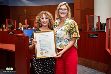 Estrella Parada and City Commissioner Cathleen Ward