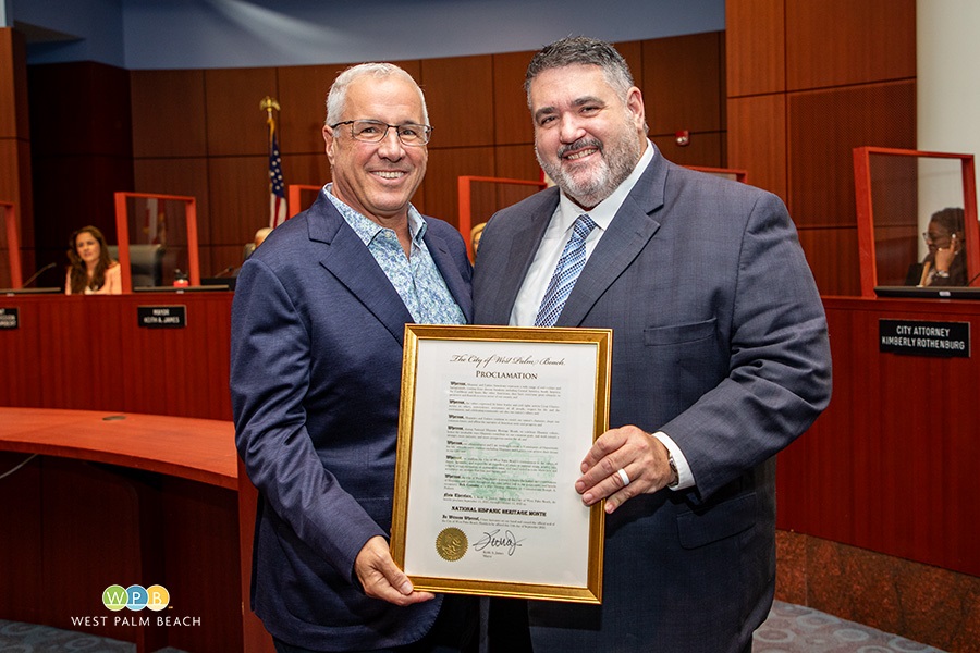 Rick Gonzalez and City Commissioner Joe Peduzzi