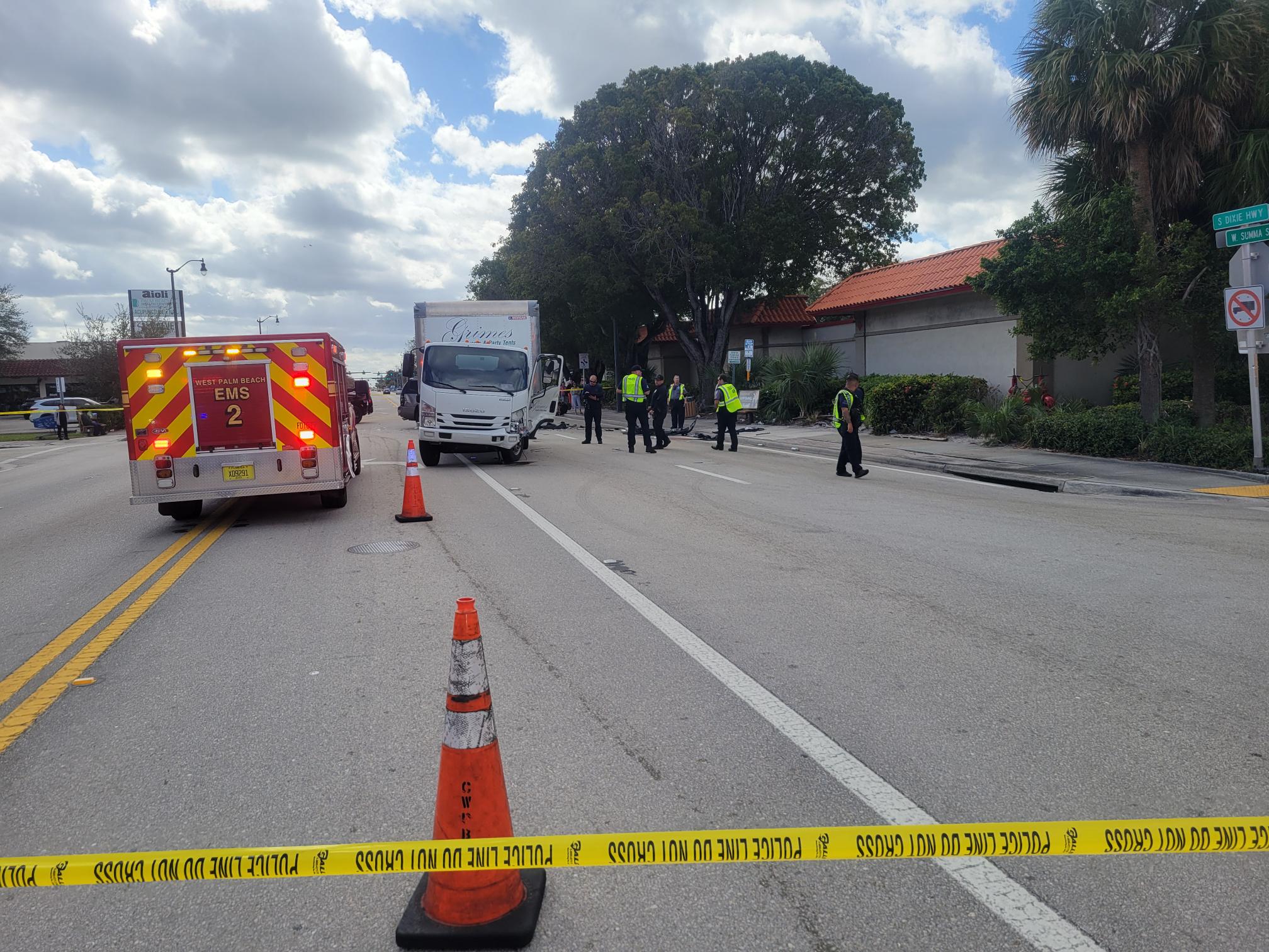 yellow tape at crash scene