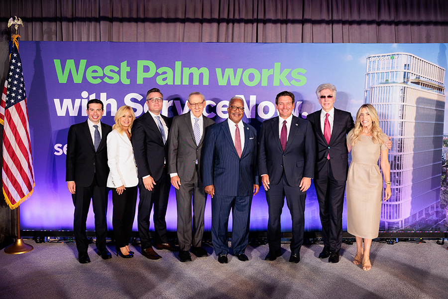 Keith Sonderling, Deputy Sec of Labor, Kelly Smallridge, BDB, Jordan Rathlev, Related Ross, Stephen Ross, Related Ross, Mayor Keith A. James, Gov Ron DeSantis, Bill McDermott, Service Now, Gina Mastantuono, ServiceNow.